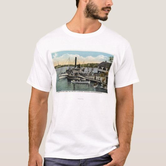 Mt. Washington, Dampfer reg. Endicott angekoppelt T-Shirt (Vorderseite)