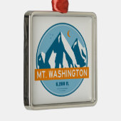 Mt. Washington New Hampshire Stars Moon Ornament Aus Metall (Rechts)