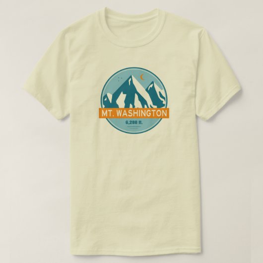 Mt. Washington New Hampshire Stars Moon T-Shirt (Design vorne)