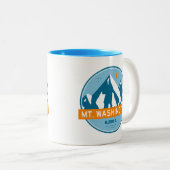 Mt. Washington New Hampshire Stars Moon Zweifarbige Tasse (VorderseiteRechts)