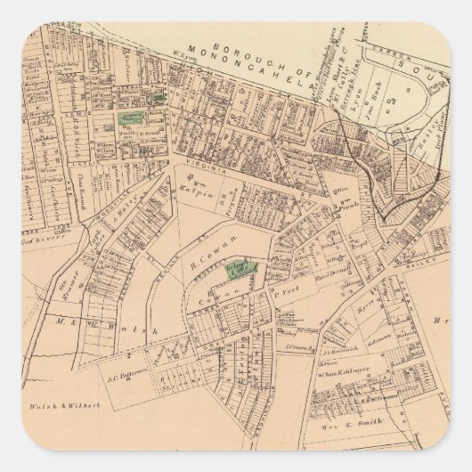 Mt Washington Quadratischer Aufkleber (Vorderseite)