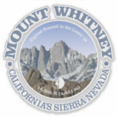Mt Whitney Aufkleber (Vorderseite)