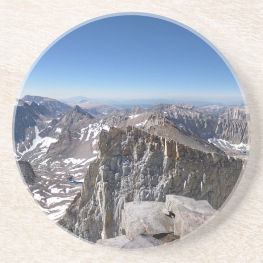 Mt Whitney Summit - John Muir Trail - Sierra Sandstein Untersetzer (Vorne)