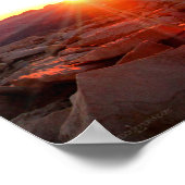 Mt Whitney Sunset Panorama - John Muir Trail Poster (Ecke)