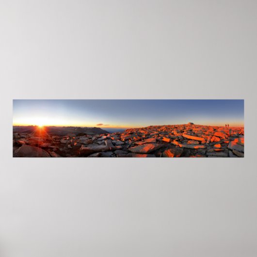 Mt Whitney Sunset Panorama - John Muir Trail Poster (Vorne)