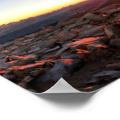 Mt Whitney Sunset Panorama - John Muir Trail Poster (Ecke)