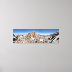 Mt Whitney Trail Wappen Panorama - Sierra Leinwanddruck