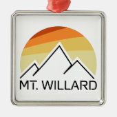 Mt. Willard New Hampshire Retro Ornament Aus Metall (Vorne)