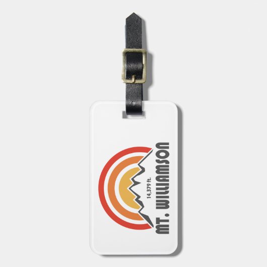 Mt. Williamson California Gepäckanhänger (Vorderseite vertikal)