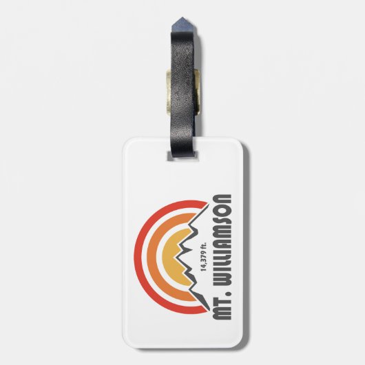 Mt. Williamson California Gepäckanhänger (Rückseite vertikal)