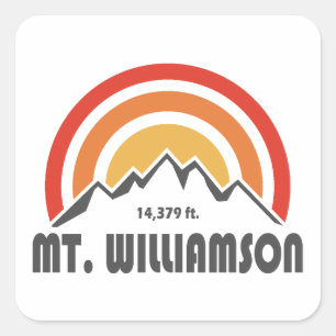 Mt. Williamson California Quadratischer Aufkleber