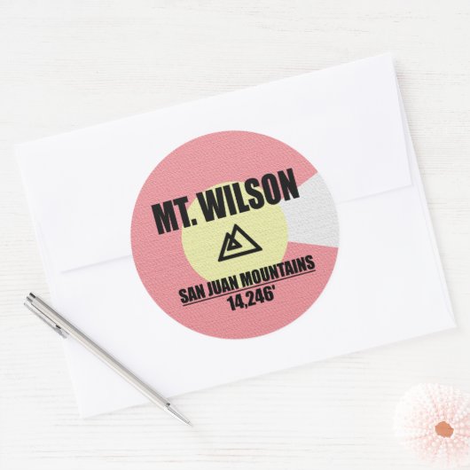 Mt. Wilson Runder Aufkleber (Umschlag)