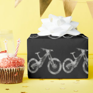 Mtb Aquarellbahn Downhill Bike Geschenkpapier