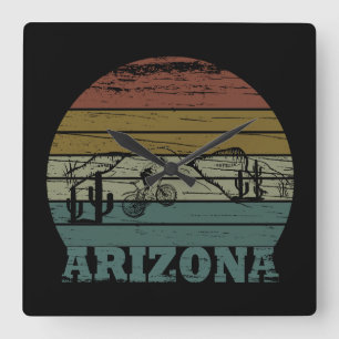 Mtb Az Sedona - Arizona Mountainbike Quadratische Wanduhr
