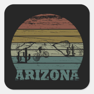 Mtb Az Sedona - Arizona Mountainbike Quadratischer Aufkleber