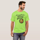 MTB Berg, der Retro Grafik, Schwarzes u. Rot T-Shirt (Vorne ganz)