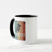 Mtb bergab Mountainbike Vintag Tasse (Vorderseite Links)