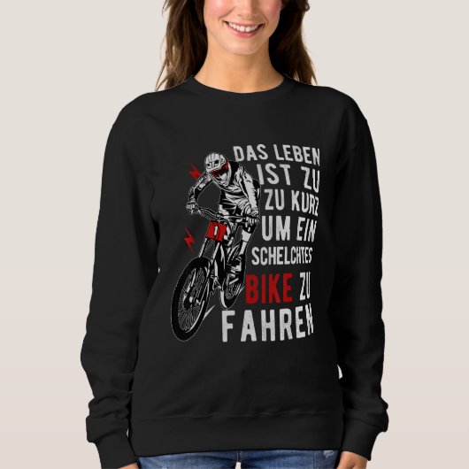 Mtb Downhill Boys Bicycle Sprichwort Sweatshirt (Vorderseite)