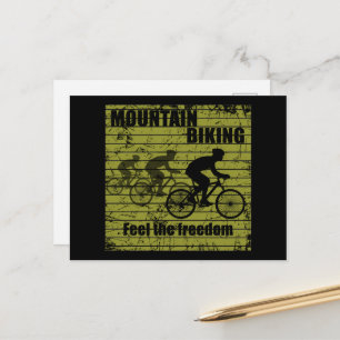 MTB-Downhill-Fahrradfahrer - Mountainbiking Feiertagspostkarte