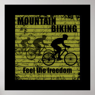 MTB-Downhill-Fahrradfahrer - Mountainbiking Poster