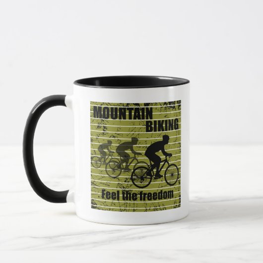 MTB-Downhill-Fahrradfahrer - Mountainbiking Tasse (Links)