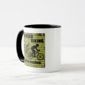 MTB-Downhill-Fahrradfahrer - Mountainbiking Tasse (Vorderseite Links)