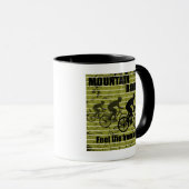 MTB-Downhill-Fahrradfahrer - Mountainbiking Tasse (VorderseiteRechts)