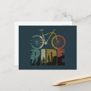 MTB-Downhill-Mountainbike-Fahrer Feiertagspostkarte