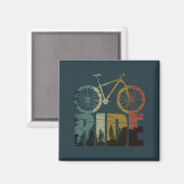 MTB-Downhill-Mountainbike-Fahrer Magnet (Vorderseite/Rückseite)