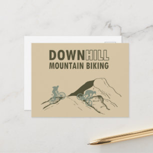 MTB Downhill Mountainbike Feiertagspostkarte