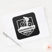 MTB Downhill-Mountainbiking Quadratischer Aufkleber (Umschlag)