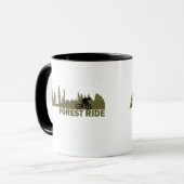 MTB-Downhill-Wald-Fahrt Mountainbiking Tasse (Vorderseite Links)