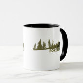 MTB-Downhill-Wald-Fahrt Mountainbiking Tasse (VorderseiteRechts)