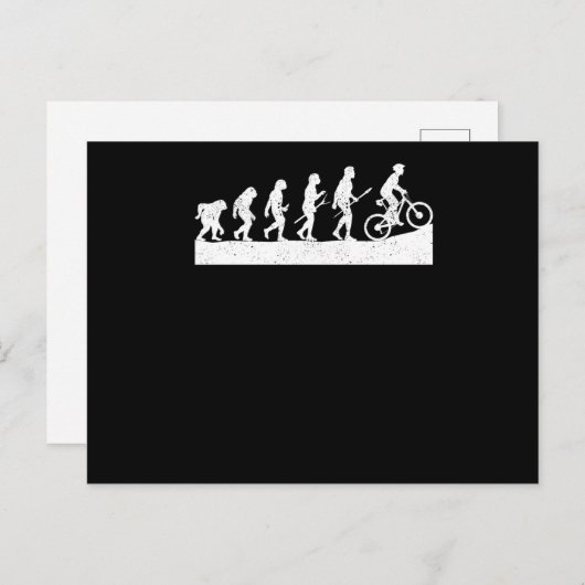 MTB Evolution Reiten Mountainbike Radsport Postkarte (Vorne/Hinten)
