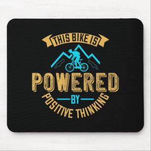 MTB-Fahrrad wird durch positives Denken angetriebe Mousepad