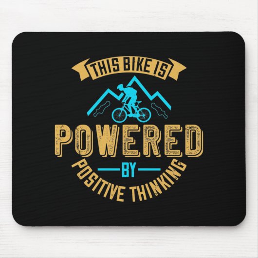 MTB-Fahrrad wird durch positives Denken angetriebe Mousepad (Vorne)