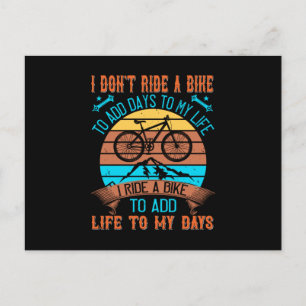 MTB fuhr ich mit dem Fahrrad, um meinen Tagen Lebe Postkarte