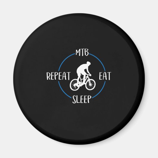 Mtb isst schlafend Wiederholung Geschenk Mountainb Magnet (Vorne)