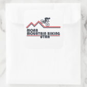 Mtb Moab Mountainbiken Quadratischer Aufkleber (Tasche)