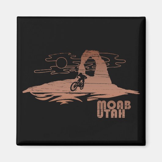 Mtb Moab - Utah Mountainbiken Magnet (Vorne)