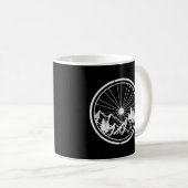 MTB Moderner Schwarzer Mountainbike-Pfad Kaffeetasse (VorderseiteRechts)