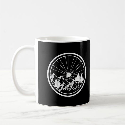 MTB Moderner Schwarzer Mountainbike-Pfad Kaffeetasse (Links)