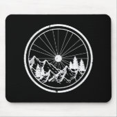 MTB Moderner Schwarzer Mountainbike-Pfad Mousepad (Vorne)