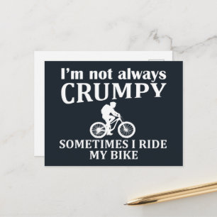 MTB-Mountainbike-Humor Lustige Fahrrad-Zitate Feiertagspostkarte
