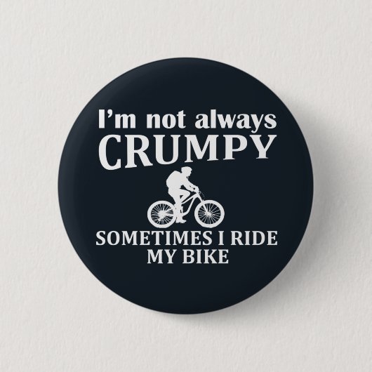 MTB Mountainbike Humor Lustige Zitationsgrafik für Button (Vorderseite)