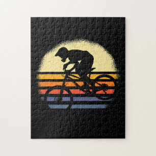 MTB Mountainbike Radfahrer Vintag Puzzle