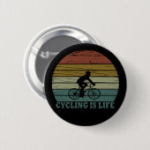 Mtb Mountainbiken Lustiges Radfahren Button (Vorne & Hinten)