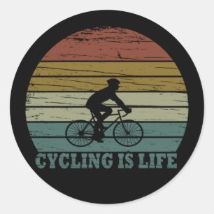 Mtb Mountainbiken Lustiges Radfahren Runder Aufkleber