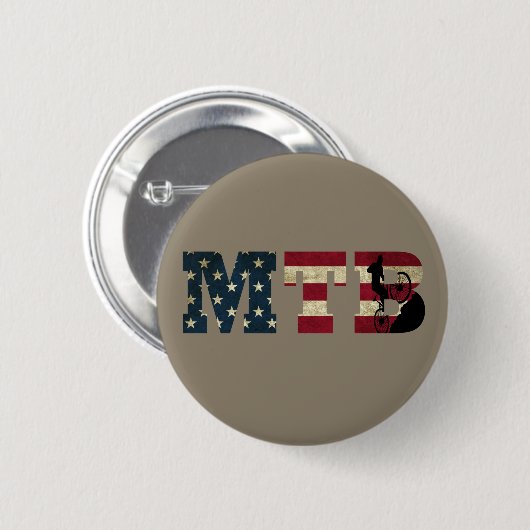 Mtb Patriotische Vintage-Amerikanische-Flagge-Moun Button (Vorne & Hinten)