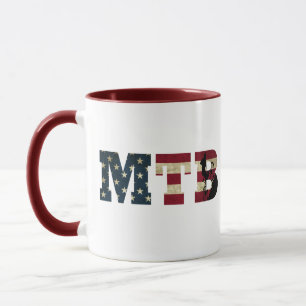 Mtb Patriotische Vintage-Amerikanische-Flagge-Moun Tasse